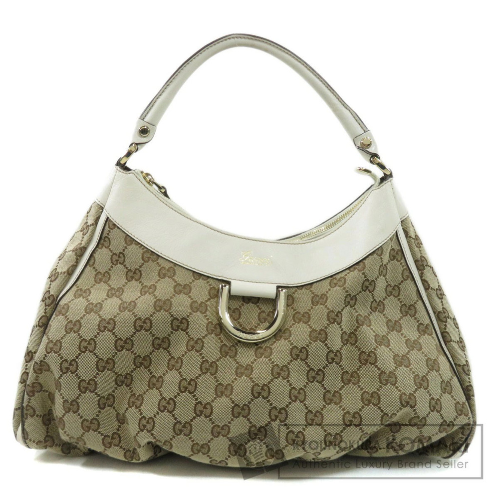 Gucci One Shoulder Hobo GG Shoulder Bag Canvas
